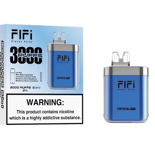 FiFi Crystal Pod 3000 Puffs Disposable Vape Pod 5 in 1 - Box of 5 - Mcr Vape Distro