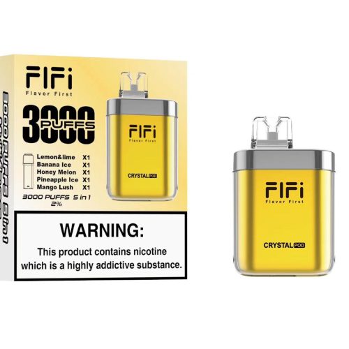 FiFi Crystal Pod 3000 Puffs Disposable Vape Pod 5 in 1 - Box of 5 - Mcr Vape Distro